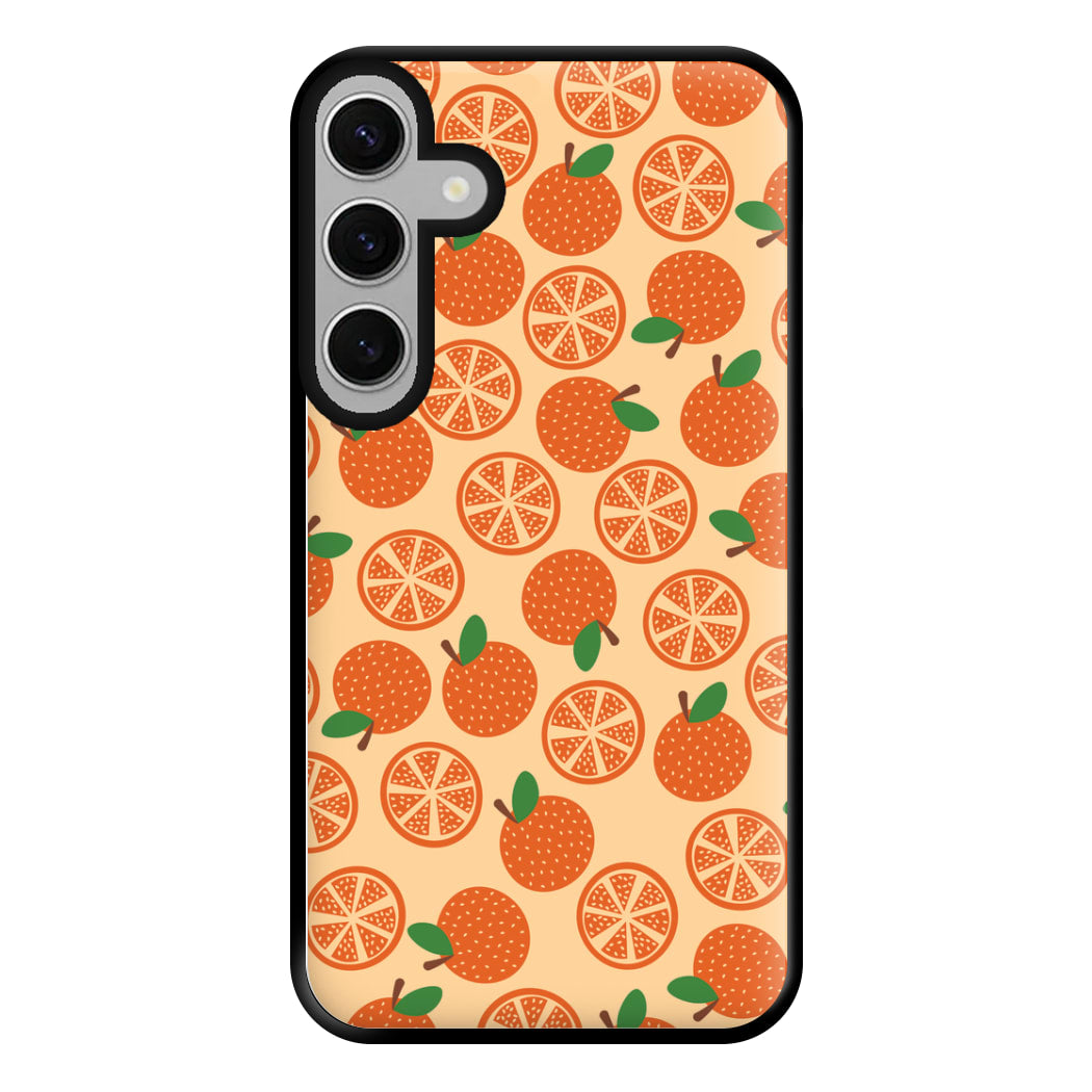 Textured Oranges Pattern Phone Case for Galaxy S24FE