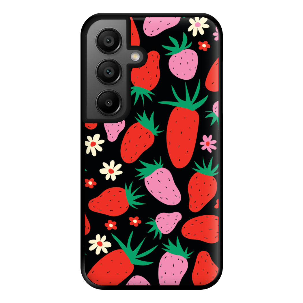 Abstract Strawberries Pattern Phone Case for Galaxy A56