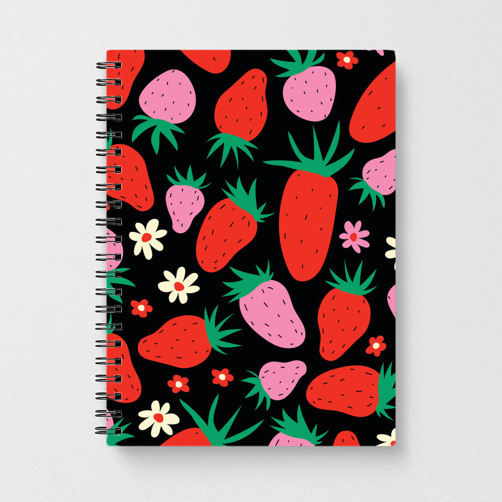 Abstract Strawberries Pattern Notebook