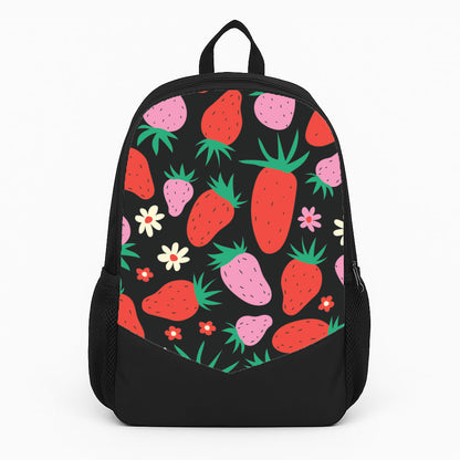 Abstract Strawberries Pattern Large Backpack