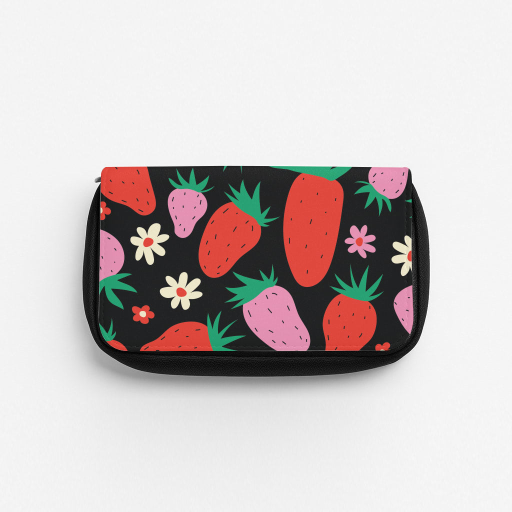 Abstract Strawberries Pattern Pencil Case