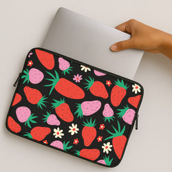 Abstract Strawberries Pattern MacBook Case
