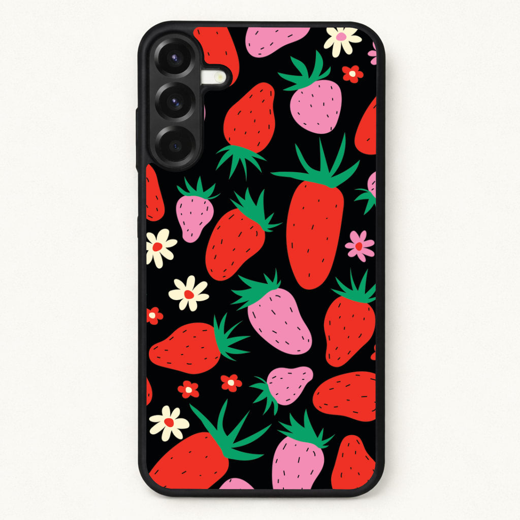 Abstract Strawberries Pattern Phone Case for Galaxy A57