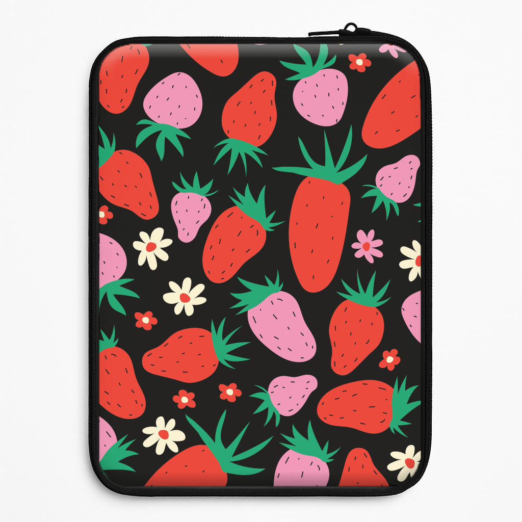 Abstract Strawberries Pattern Laptop Sleeve