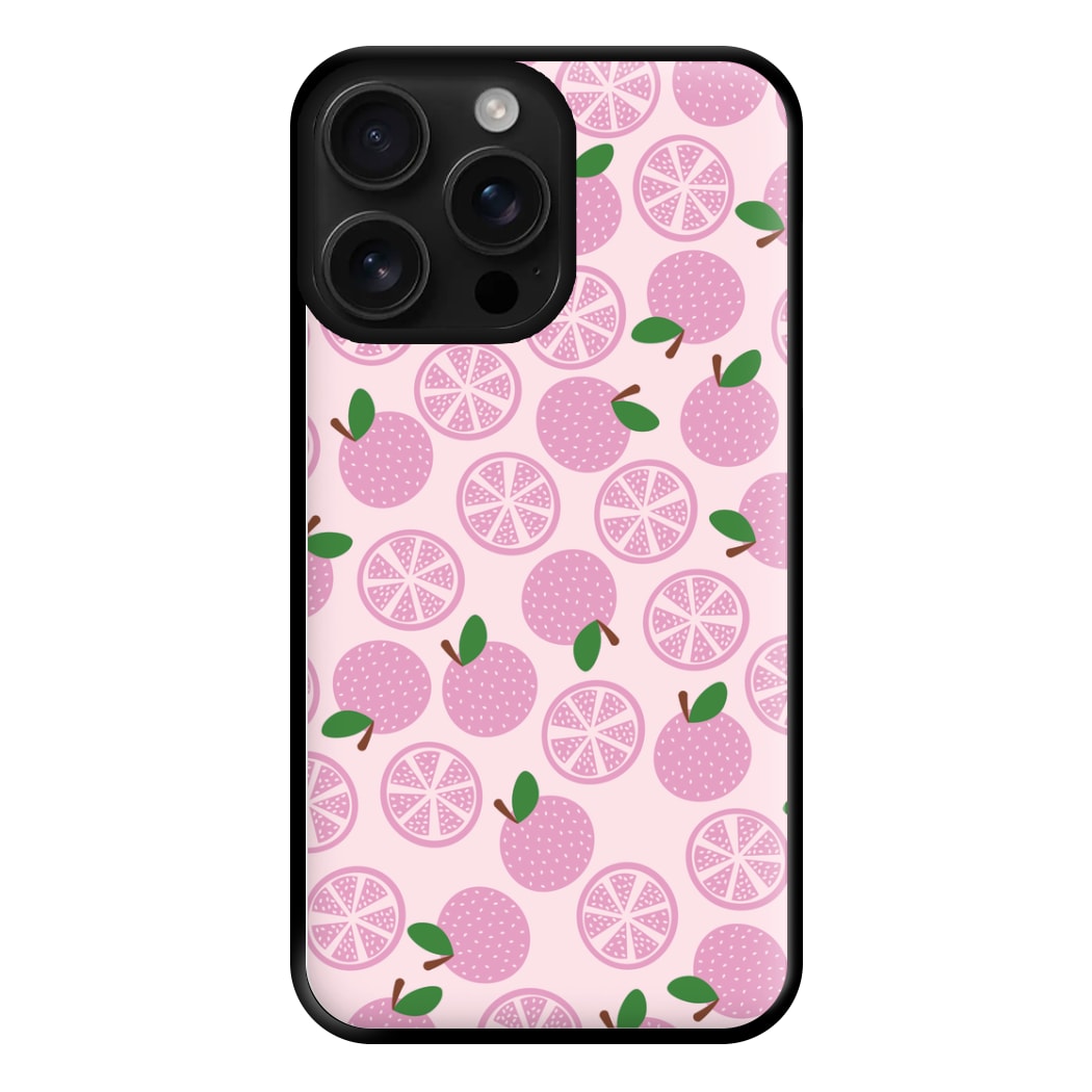 Textured Grapefruit Pattern Phone Case for iPhone 16 Pro Max