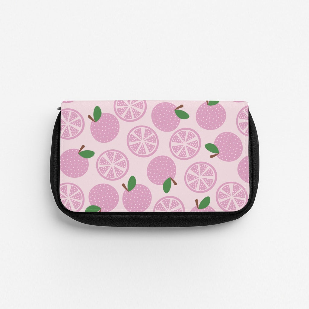 Textured Grapefruit Pattern Pencil Case