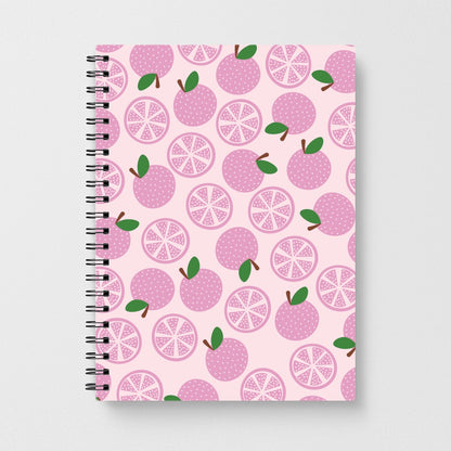 Textured Grapefruit Pattern Notebook