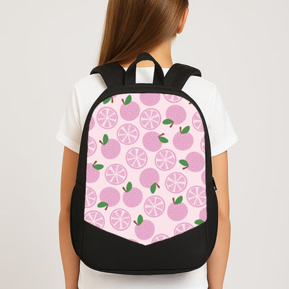 Textured Grapefruit Pattern Large School Bag