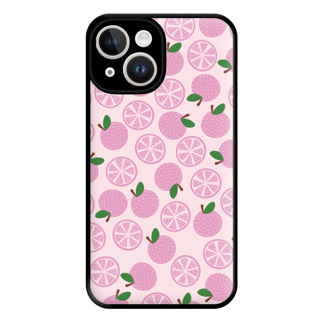 Textured Grapefruit Pattern Phone Case for iPhone 14
