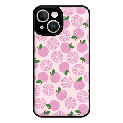Textured Grapefruit Pattern Phone Case for iPhone 14