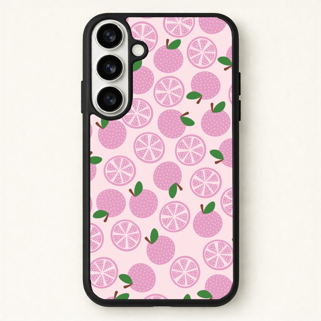 Textured Grapefruit Pattern Phone Case for Galaxy S26 Plus