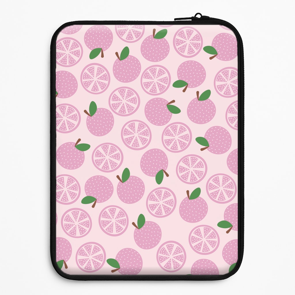 Textured Grapefruit Pattern Laptop Sleeve