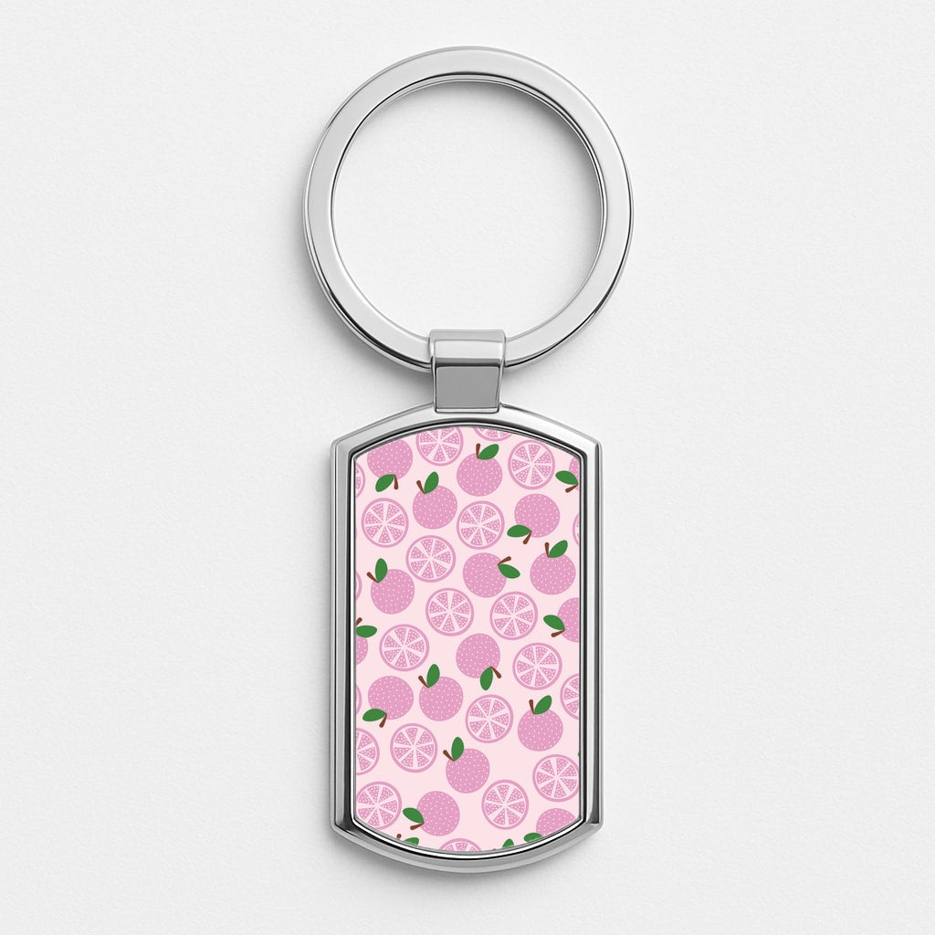 Textured Grapefruit Pattern Luxury Keyring