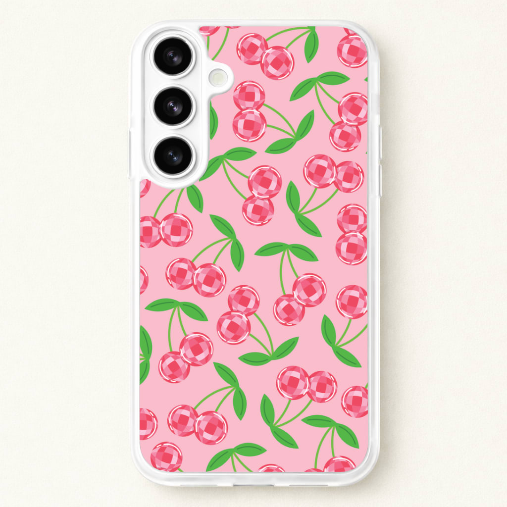 Disco Cherries Pattern Phone Case for Galaxy S26