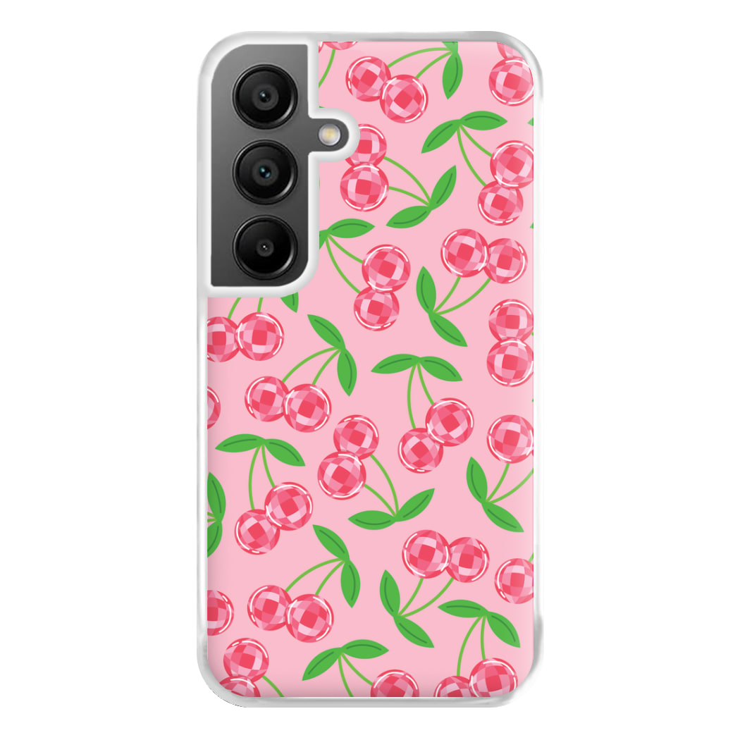Disco Cherries Pattern Phone Case for Galaxy A56