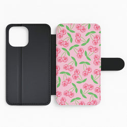 Disco Cherries Pattern Flip Phone Case