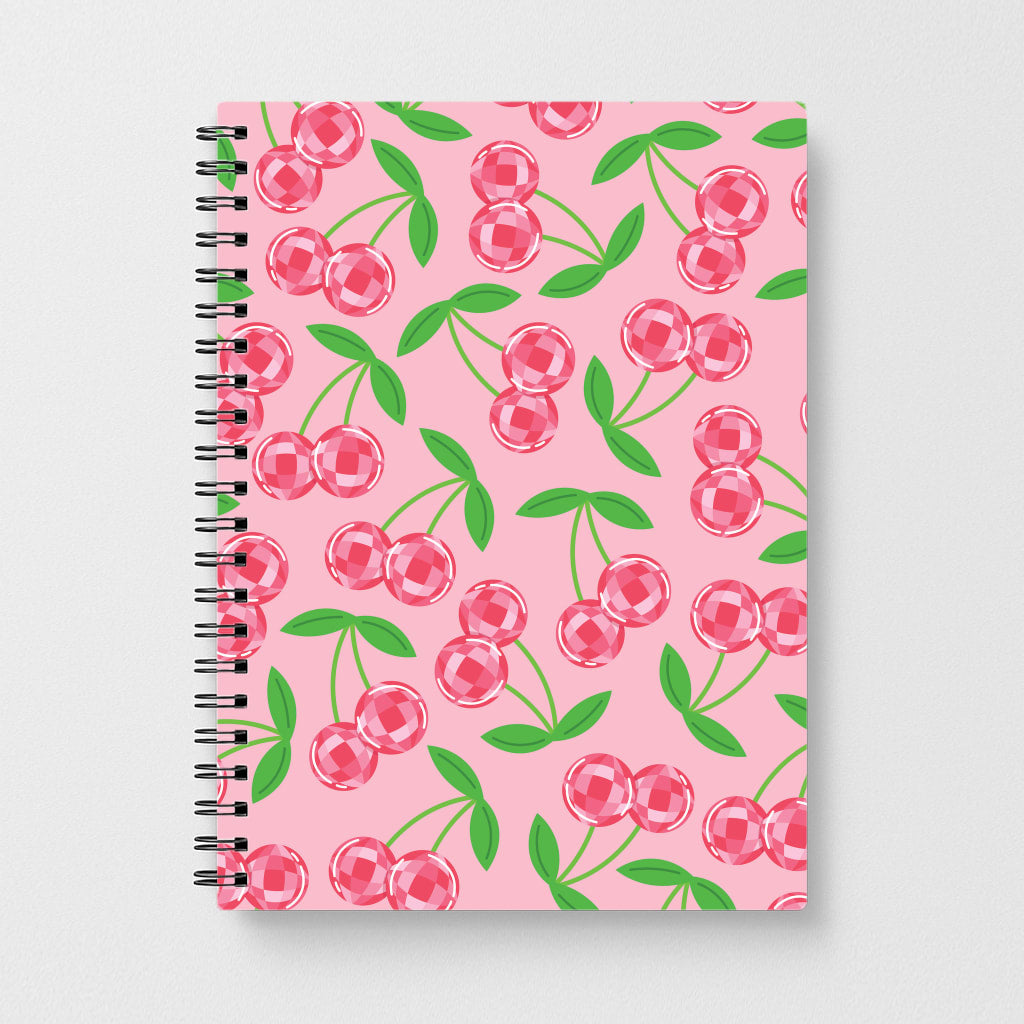 Disco Cherries Pattern Notebook