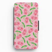 Disco Cherries Pattern Flip / Wallet Phone Case 1