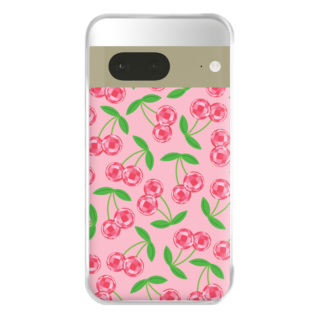 Disco Cherries Pattern Phone Case for Google Pixel 7a
