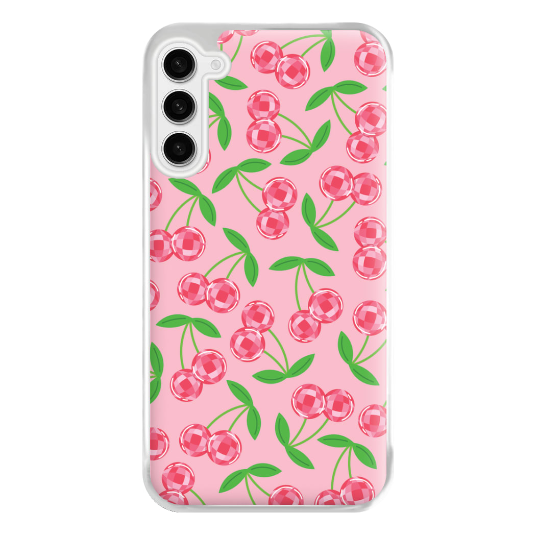 Disco Cherries Pattern Phone Case for Galaxy S23FE