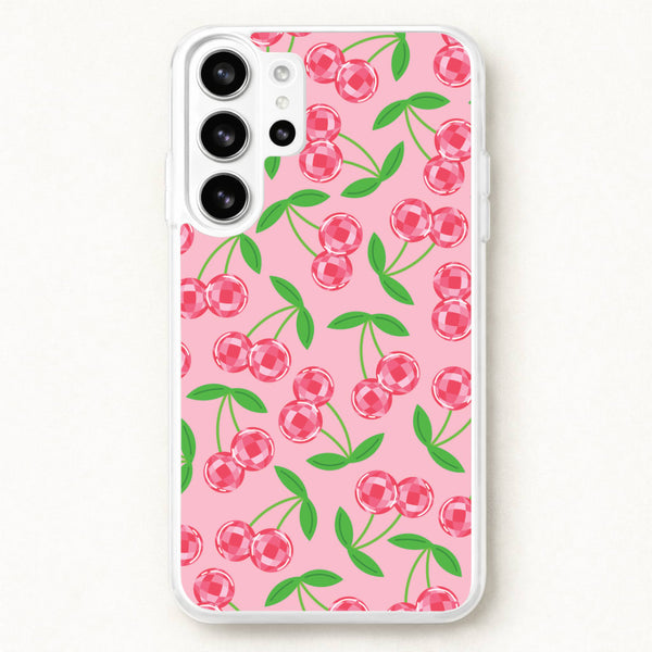 Disco Cherries Pattern Phone Case for Galaxy S26 Ultra