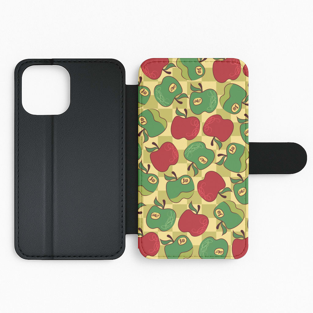 Artsy Apples Pattern Flip Phone Case