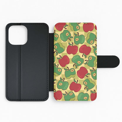 Artsy Apples Pattern Flip Phone Case