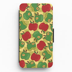 Artsy Apples Pattern Flip / Wallet Phone Case
