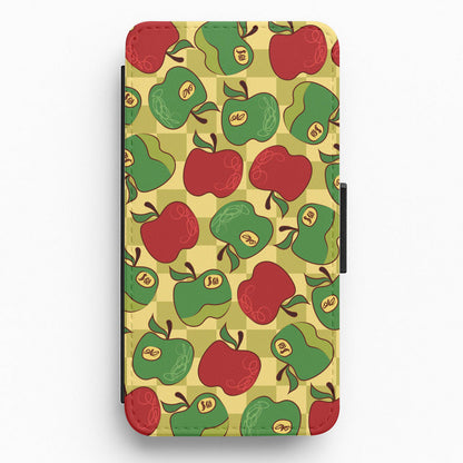 Artsy Apples Pattern Flip / Wallet Phone Case