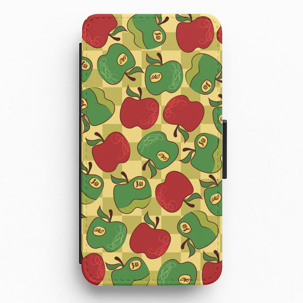 Artsy Apples Pattern Flip / Wallet Phone Case