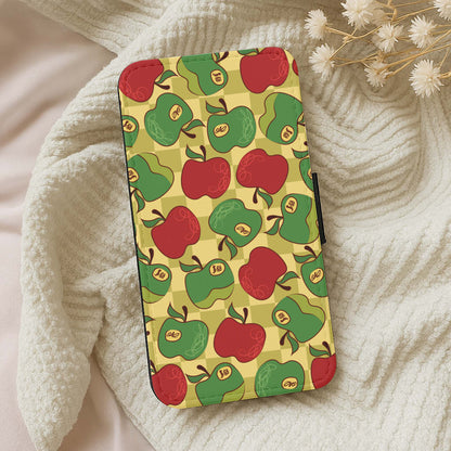 Artsy Apples Pattern Wallet Phone Case