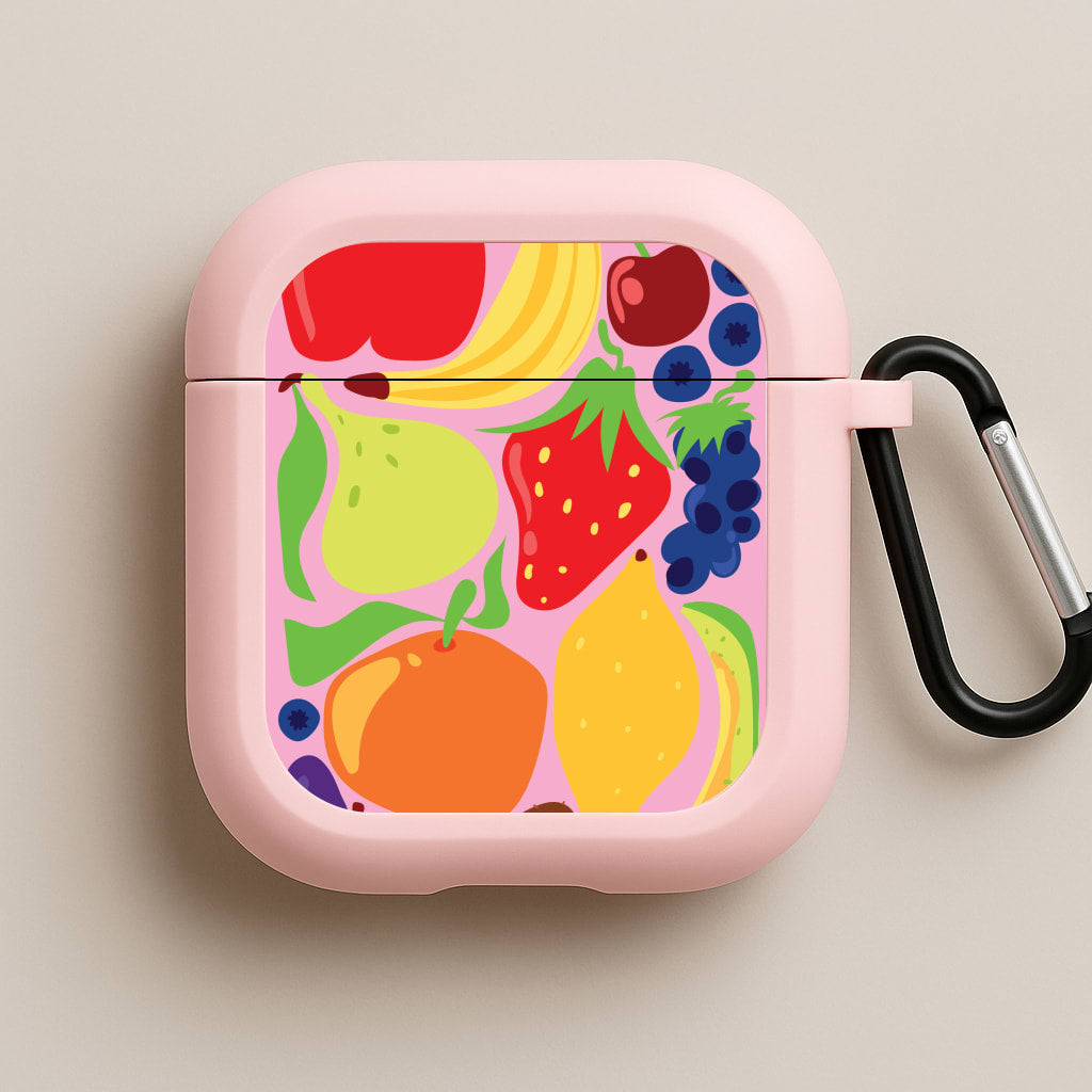 Abstract Fruits Pink AirPods Case