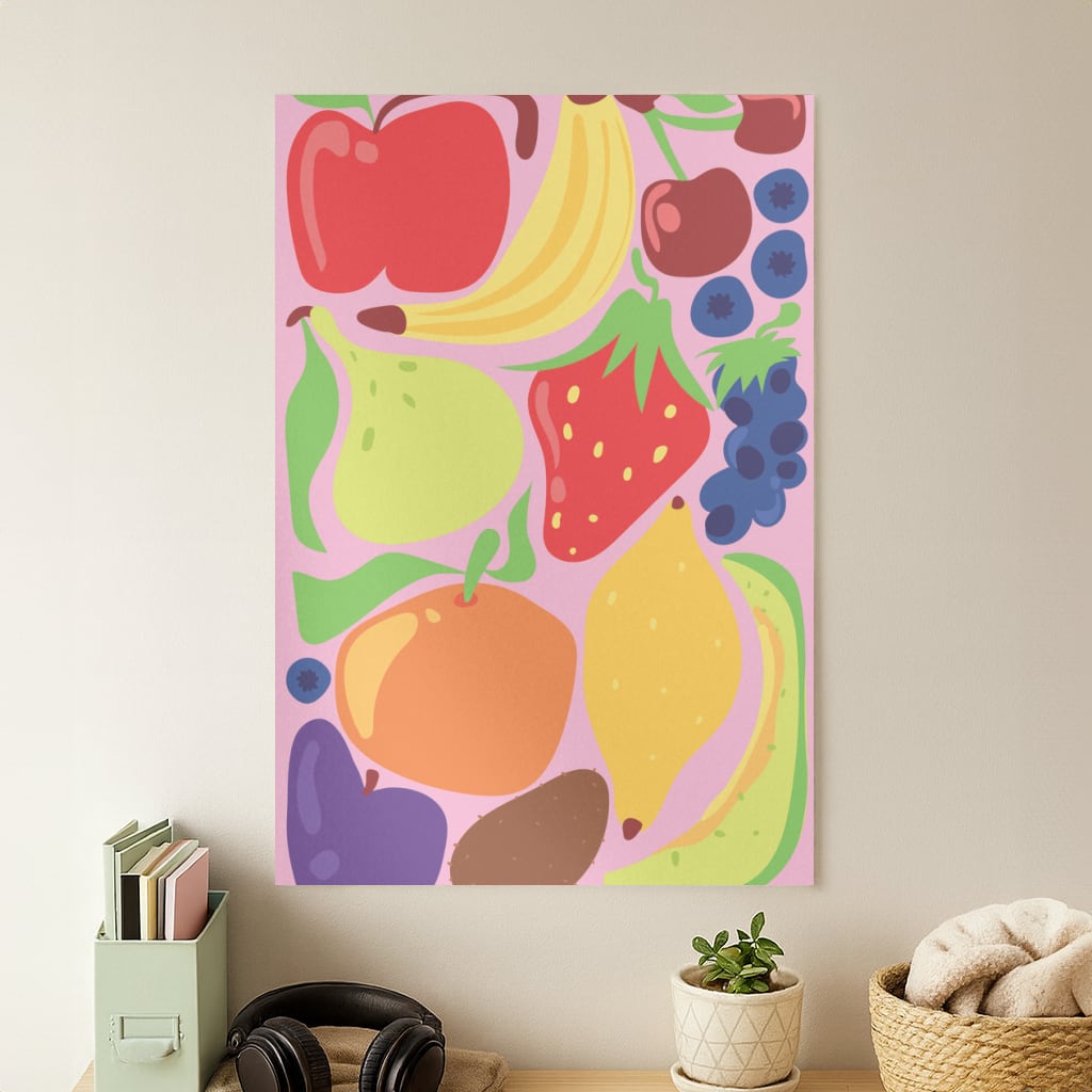 Abstract Fruits Poster