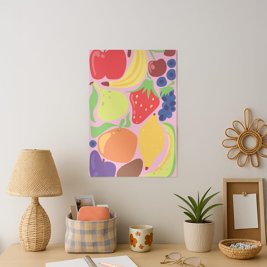 Abstract Fruits Art Print