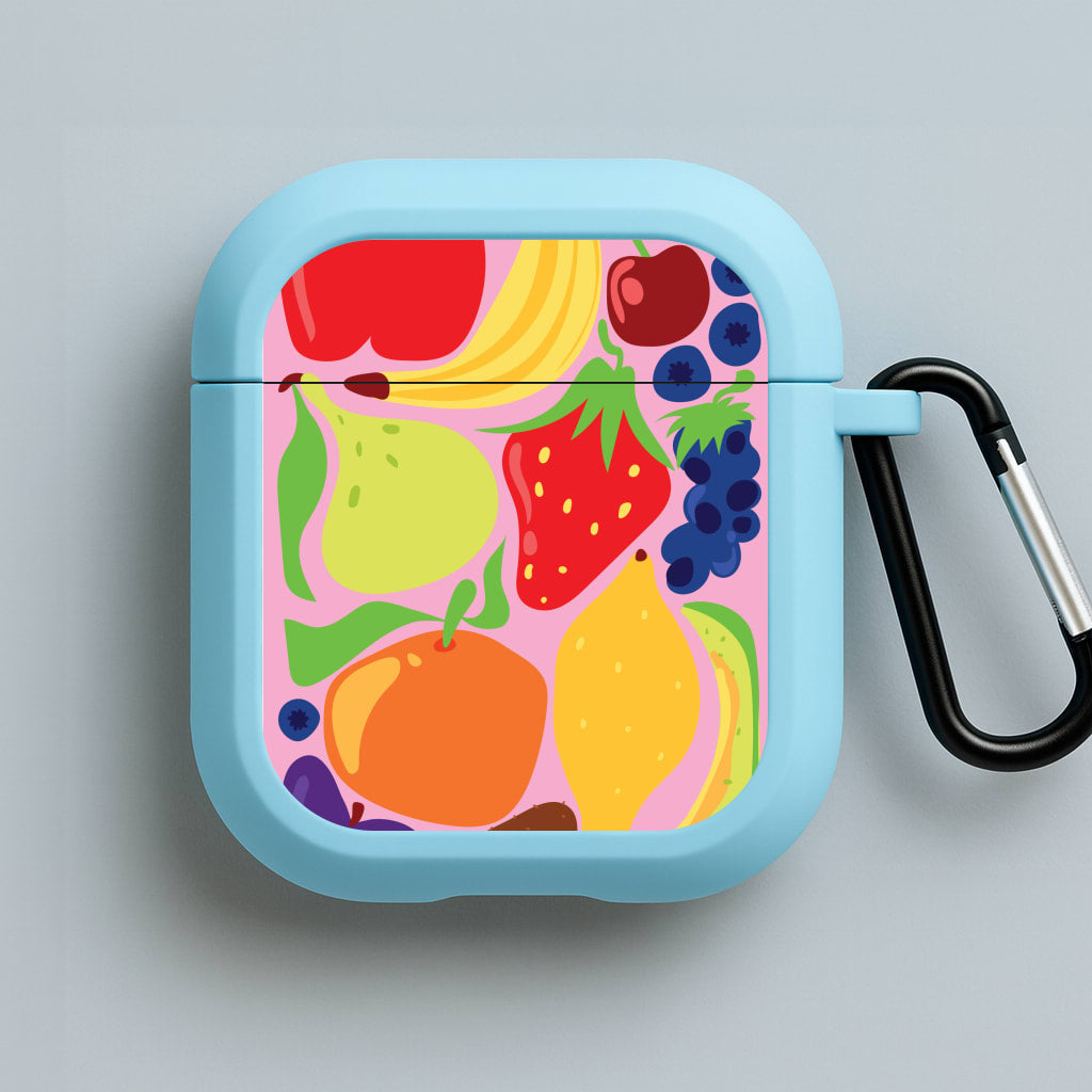 Abstract Fruits Blue AirPods Case