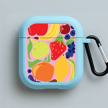 Abstract Fruits Blue AirPods Case