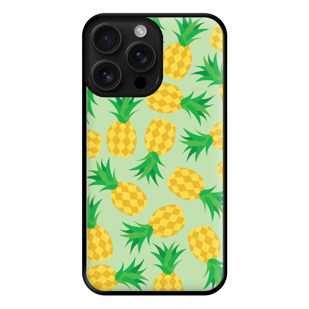 Pineapples Pattern Phone Case for iPhone 16 Pro Max