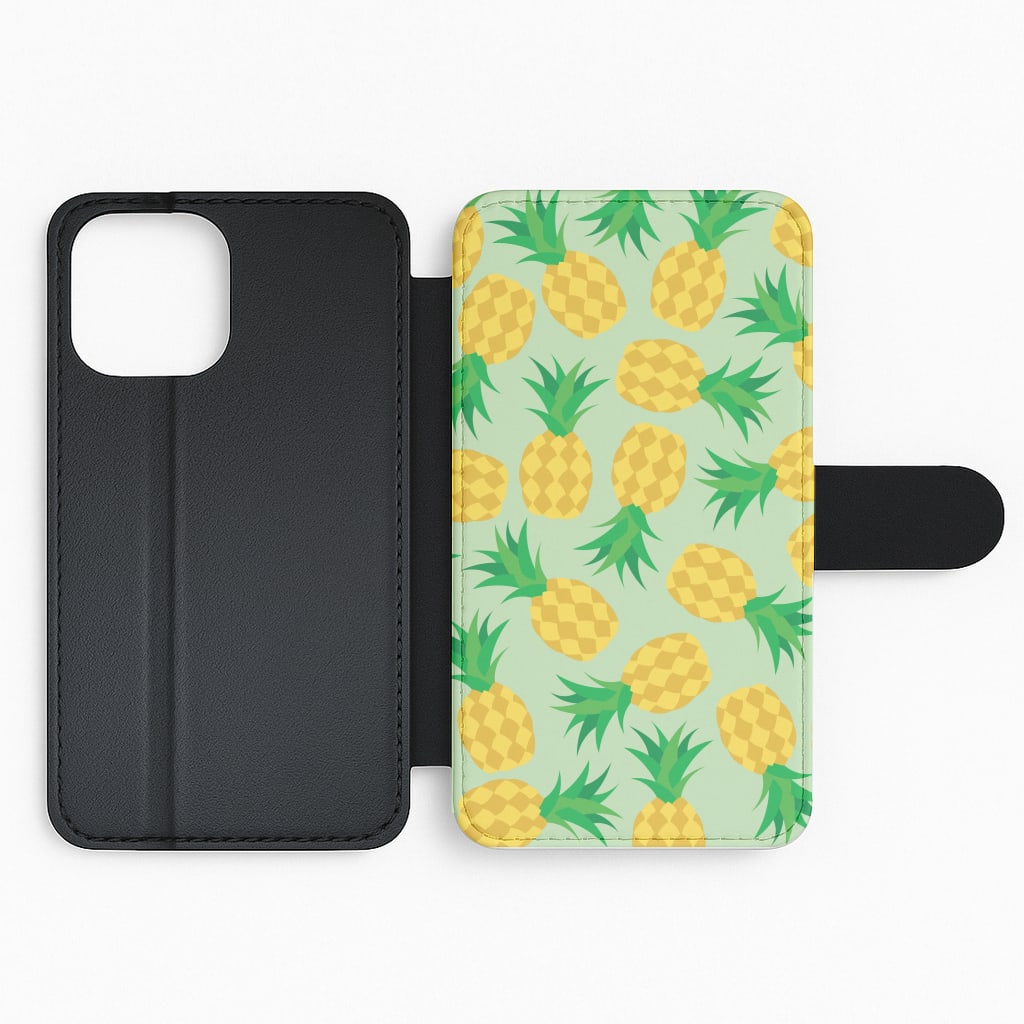 Pineapples Pattern Flip Phone Case