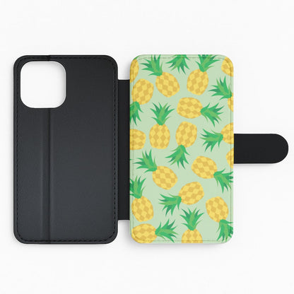 Pineapples Pattern Flip Phone Case