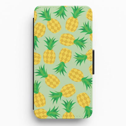 Pineapples Pattern Flip / Wallet Phone Case