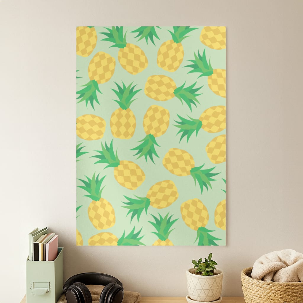 Pineapples Pattern Poster