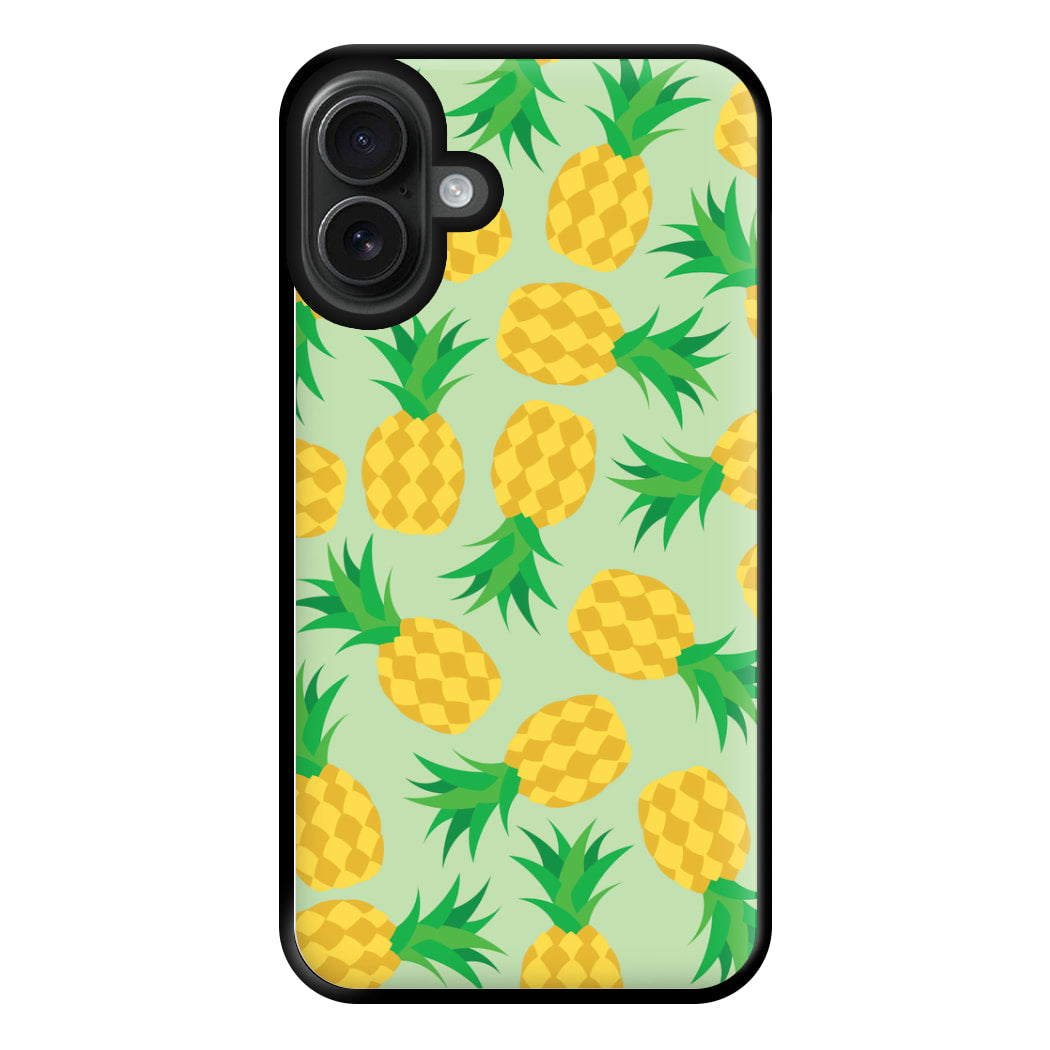 Pineapples Pattern Phone Case for iPhone 16 Plus