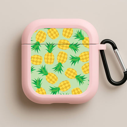 Pineapples Pattern Pink AirPods Case