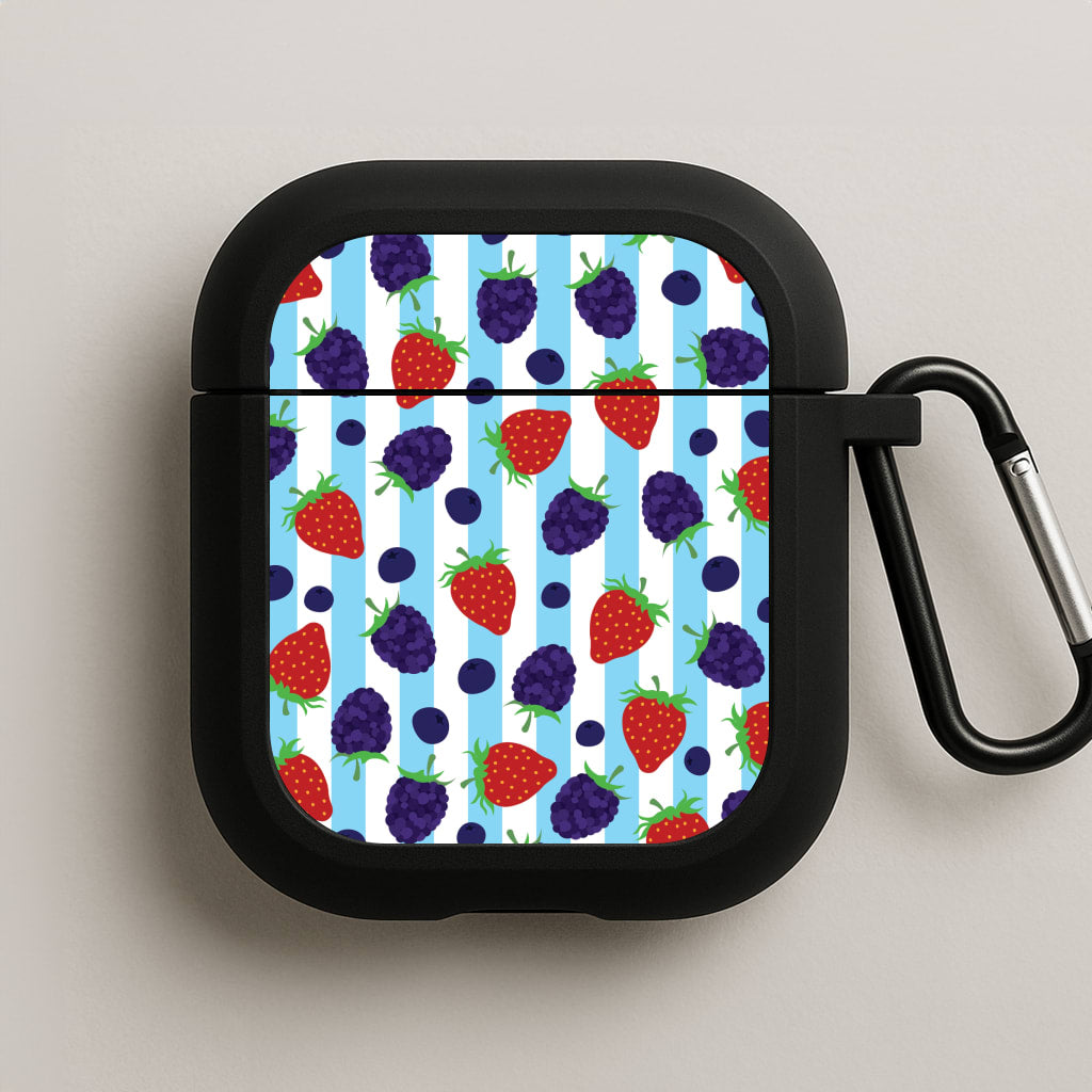 Stripes And Berries AirPods Case