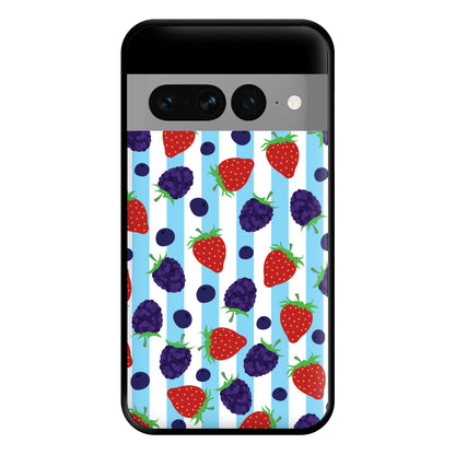 Stripes And Berries Phone Case for Google Pixel 7 Pro