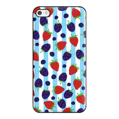 Stripes And Berries Phone Case for iPhone 5 / 5s / SE 2016