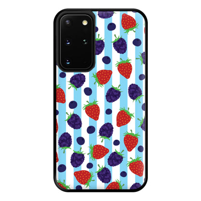 Stripes And Berries Phone Case for Galaxy S20 Plus