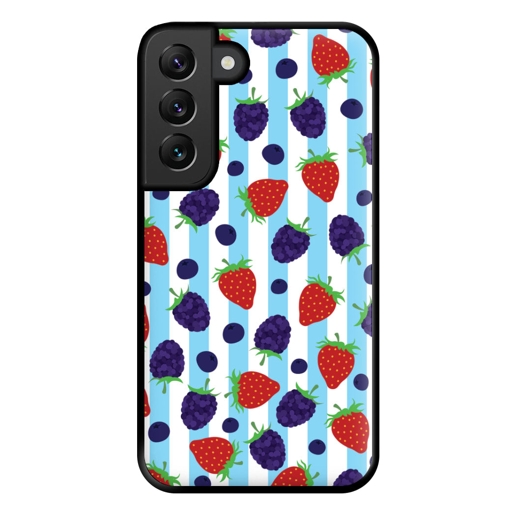 Stripes And Berries Phone Case for Galaxy S22 Plus