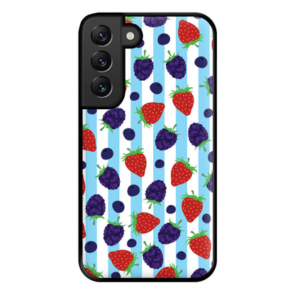 Stripes And Berries Phone Case for Galaxy S22 Plus