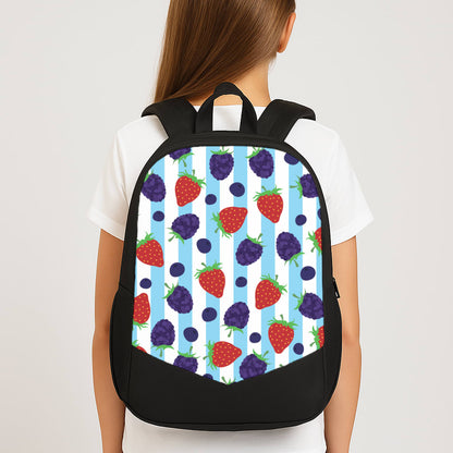Stripes And Berries Large School Bag